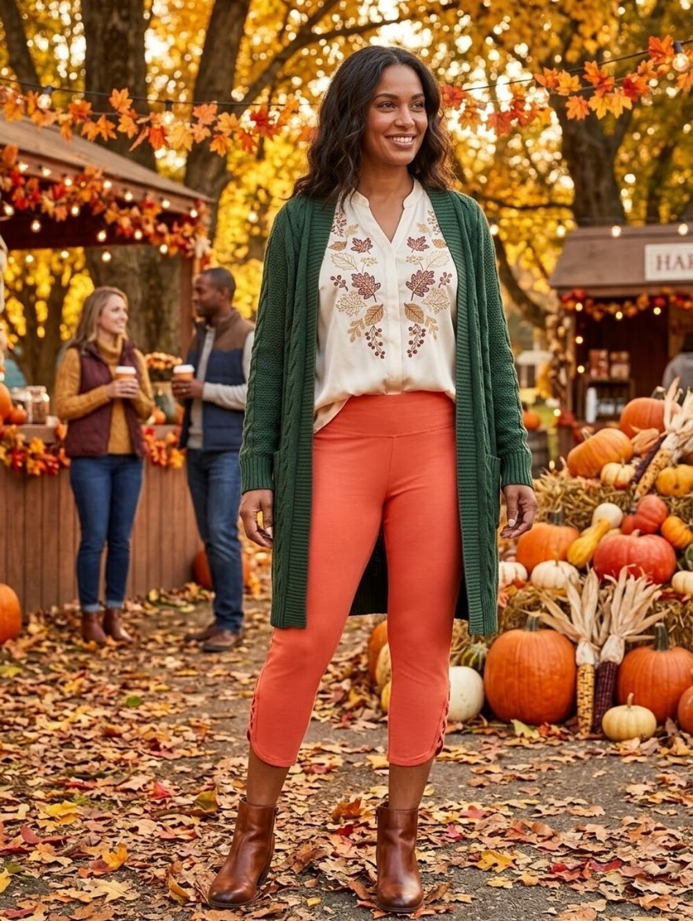 🧡 Orange Leggings - M